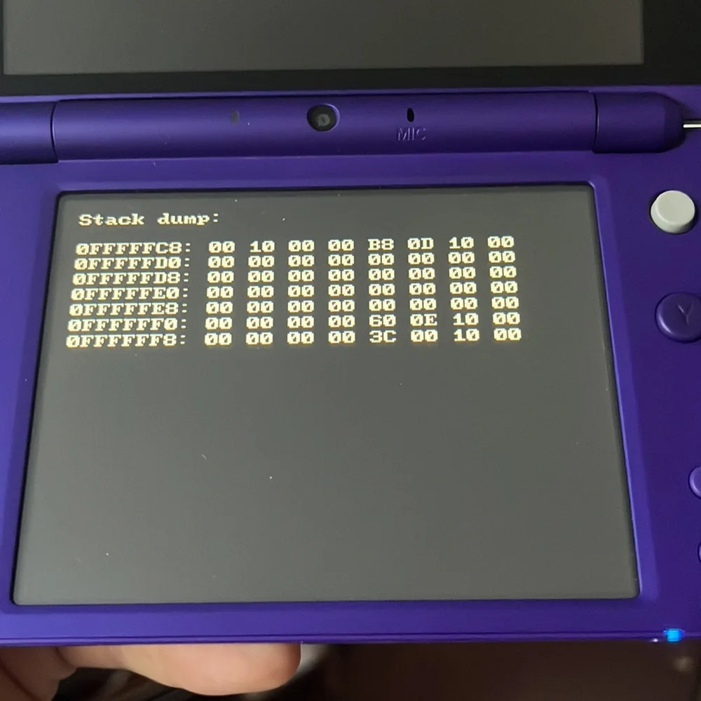 Nintendo DS with error code